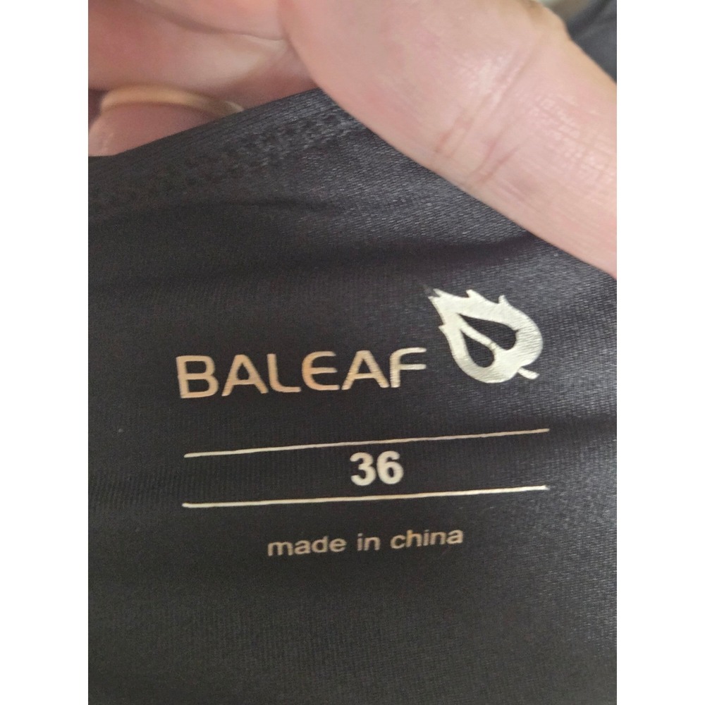 Baleaf Womens Black One Piece Swimsuit Athletic Training Swimwear Size 36 - Picture 6 of 7